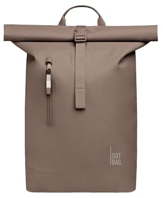 GOT BAG Rucksack Rolltop 2.0 Lite | Laptop Rucksack wasserdicht mit Herausnehmbarer 15,6“ Laptoptasche | 26 Liter Füllvolumen Rollrucksack (oyster monochrome)