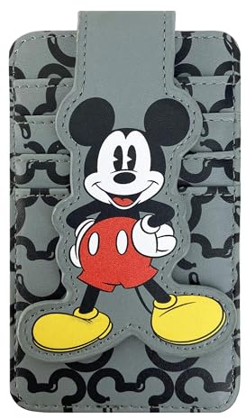 Disney Porte-Cartes pour Femme Petit Portefeuille Mickey Mouse Gris