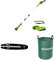Greenworks G40PSFK2 40V 20cm Cordless Pole Saw, 2.58m Pole Reach, 40V 2Ah Battery & Charger+ Greenworks 20cmGuide Bar for Chain Saw + Greenworks 120 L Garden Waste Bag