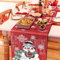 Weihnachten Tischläufer 35 x 240 cm, Tischläufer Abwaschbar Modern Winter Küche Tisch Dekoration drinnen und draußen Weihnachten Urlaub Party Dekor (Schneemann Fabric 35*240)