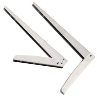 KITANDOVE Regalhalterung Aus Edelstahl Klappbare Wandhalterung Belastbare Stahlregalhalterung Praktisches Stützgestell Für Zuhause