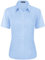 J.VER Womens Short Sleeve Blouse Dress Shirts Stretch Fitted Formal Button Down Shirts Business Work Blouse Summer Casual Tops for Ladies Blue M