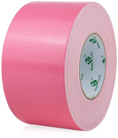 BOMEI PACK Premium Gewebeband 75mmx30m Rosa Panzertape mit exzellenter Klebkraft, UV-beständig, wasserfestes, Gewebeklebeband zur vielseitigen Anwendung