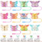 saerryor 12 Pcs Straw Cover for 40oz 30oz Tumbler,Butterfly Straw Covers Toppers,Reusable Silicone Straw Toppers,Cute Cup Accessories for Women Girls