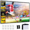 YiYunTE Pantalla para Proyector, 60 Pulgadas Exterior Pantalla Proyector, 16:9 4K HD Portatil Pantalla Proyector, Plegable Projector Screen para Camping Patio, Tela Proyector Pantalla de Cine en Casa
