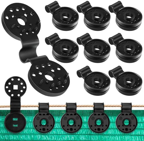 Axinyijia 80 Piezas Clip para Tela de Sombra Accesorios para Toldos, Clips con Ojal para Malla de Sombra, Clips de Plastico para Toldo