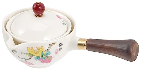 FUNOMOCYA Tetera De Cerámica Tetera Giratoria Grados Chino Para Té Suelto Práctica