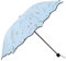 Sombrilla plegable para mujer, diseño floral, portátil, protección UV, resistente al viento, fuerte, compacto, para verano, UPF 50+, ligero, para viajes, jardín, lluvia, azul