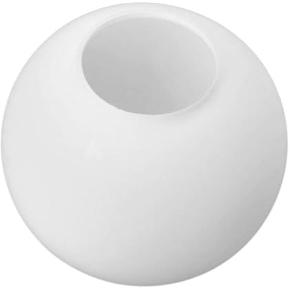 Glas Lampenschirm Kugel 20 cm – Opalweiß Satiniert, Ersatz mit 7 cm Glatter Öffnung (Ohne Lippe) für Retro/Vintage Pendelleuchte, Deckenleuchte, Wandleuchte–Nur Schirm, Kein Zubehör Glass lampshade
