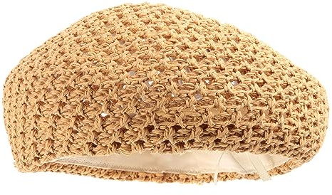 FOMIYES Béret pour Femme Chapeau De Français Casquette Été Paille Tissée Chapeau Artiste