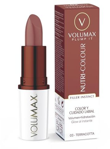 Volumax Plump It Nutri-Colour | Anti-Aging Lippenpflege mit Straffungseffekt | Farbe, Volumen und klinische Pflege in einem Schritt | Farbe TERRACOTTA 03 | 4 g