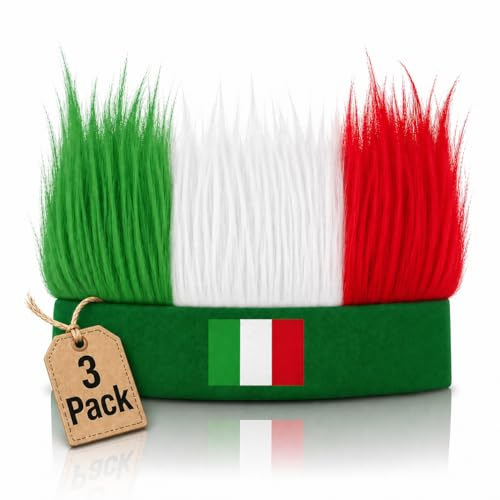 ProSxevan Fan-Stirnband mit Kunsthaar I Fanperücke Länderflagge I Flaggendesigns I Fußball Fanartikel I Party Accessoire I Karneval I WM, EM, Karneval, Party, Stadion und Public Viewing