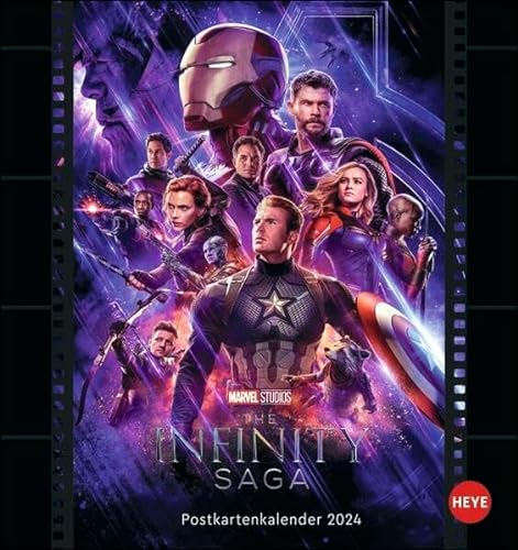 Marvel Postkartenkalender 2024 für Filmfans: Der Monats-Tischkalender zum Aufstellen oder Aufhängen mit Postkarten zum Sammeln und ... für den Schreibtisch mit Kalendarium.