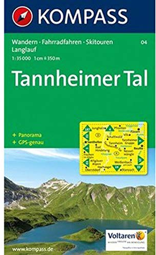 Tannheimer Tal: Wander-, Bike- und Skitourenkarte. Mit Panorama. GPS-genau. 1:35.000