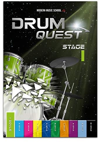 Drum Quest Stage 1: Die Schlagzeugschule für Anfänger. Einfach Schlagzeug lernen. Schlagzeug Buch Songbuch mit Bonus-Material (DEU)