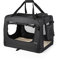 lionto Hundetransportbox faltbar für Reise & Auto, 101x69x70 cm, stabile Transportbox mit Tragegriffen & Decke für Katzen & Hunde bis 25 kg, robuste Hundebox aus Stoff für klein & groß, schwarz