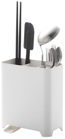 Yamazaki Home Kitchen - Soporte para encimera de cocina, soporte para utensilios, tamaño único, color blanco