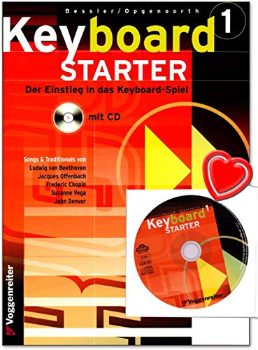 Keyboard Starter Band 1 - Jeromy Bessler - Kompetent und fundiert: Der Keyboard-Kurs für den Selbstunterricht und für Musikschulen mit CD und bunter herzförmiger Notenklammer