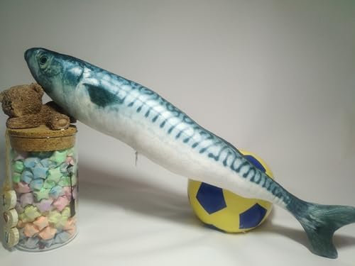 Maibar Jouet Chat Jeux Cataire pour Chats Herbe Poisson Jouet Fournitures de Chat (40cm, Maquereau)