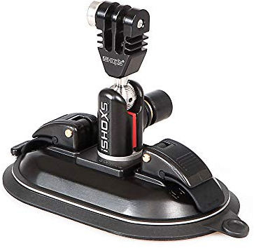 iSHOXS Power Force Cup Prox | Saugnapfhalterung | Kamera Saugnäpfe für GoPro und kompatible Action Cam | Perfekt für Windschutzscheibe Glatte Oberflächen - Weiß