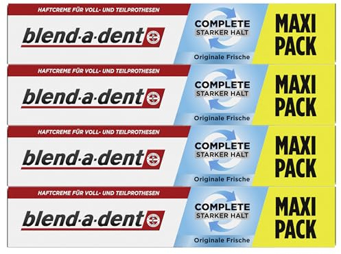 4x Blend-a-dent Super-Haftcreme extra stark Original 70g Vorteilspackung