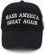NDLBS Make America Great Again Hat Donald Trump Slogan MAGA mit USA-Flagge Kappe verstellbar Baseballmütze - Schwarz - Einheitsgröße
