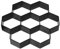 1 Pezzi Stampo per Giardino Stampo Cemento Forma di Esagono Stampo per Pavimento Esterno (Nero,29X28x4cm)