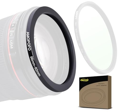 86mm to 82mm Step-Down Ring Filter adapter/86mm to 82mm Camera Filter Ring for 82mm UV, ND, CPL Filter,Step-Down Ring(86mm-82mm)