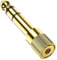 Adaptateur Jack 6.35mm Mâle vers 3.5mm Femelle, Stéréo Headphone Jack Adapter pour Casque, Piano, Amplificateur, Guitare Électrique, Carte Son, Basse, Smartphone, Tablette