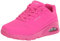 Skechers Femme Uno Night Shades Basket, Rose Vif Durabuck, 35.5 EU Large