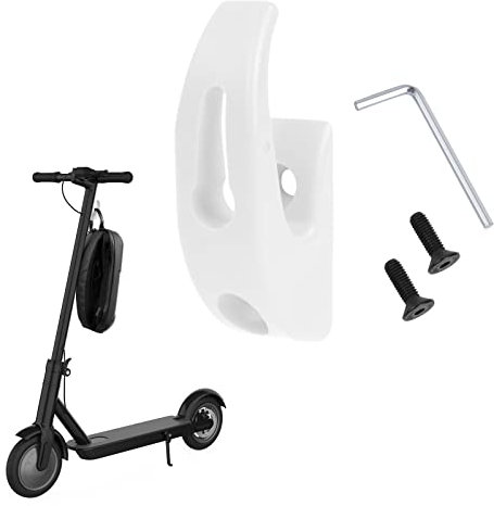 Ainiv Gancio di Trasporto per Scooter, Gancio per Scooter Elettrico, Gancio Monopattino Elettrico con Strumento a Vite, Accessori Monopattino Elettrico per Xiaomi 1S/M365/Pro, Bianco