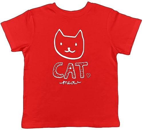 Shopagift Cat Meow Kids T-Shirt Pet Kitten Cat Lover Childrens Tee Gift