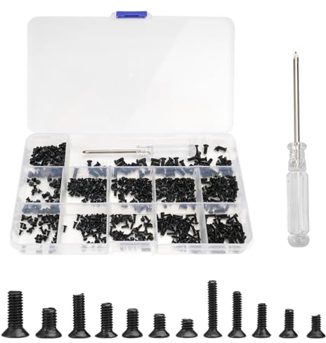 600 Pièces Vis pour Ordinateur Portable Set, Micro Visserie M2 M3 M2.5, Micro Vis de Réparation avec Tournevis, Kit D'assortiment Mini Vis pour Ordinateur Portable, Appareil Photo Numérique, Lunettes