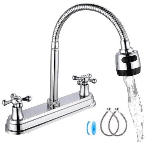 Wasserhahn für Wohnmobile, Wohnmobil, Küchenarmaturen mit 360 Grad drehbarem Sprühkopf, Waschtischarmatur für Wohnmobile