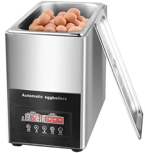 Cuociuova Elettrico con Funzione di Mantenimento Della Temperatura -da 1 A 50 Uova - Libera Scelta Della Durezza (Morbide, Medie, Sode, In Camicia) - Acciaio Inossidabile