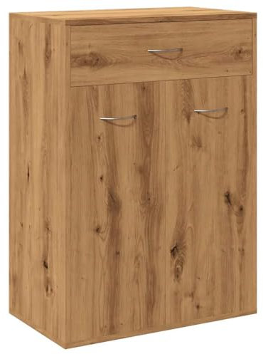 vidaXL Schuhschrank, Schuhregal mit 4 Regalböden, Schuhkommode Pflegeleicht, Schuhaufbewahrung Schuh-Organizer, Artisan-Eiche Holzwerkstoff