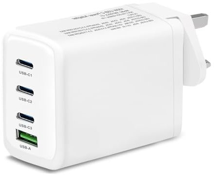 100W USB C Charger Plug,Mac Book Charger 100W Fast GaN Charger 4-Port Support PD3.0 compatible with MacBook Pro/Air,i Pad Pro,Galaxy S23/S22 HP,Le novo ThinkPad,Dell XPS laptop and All USB C Devices