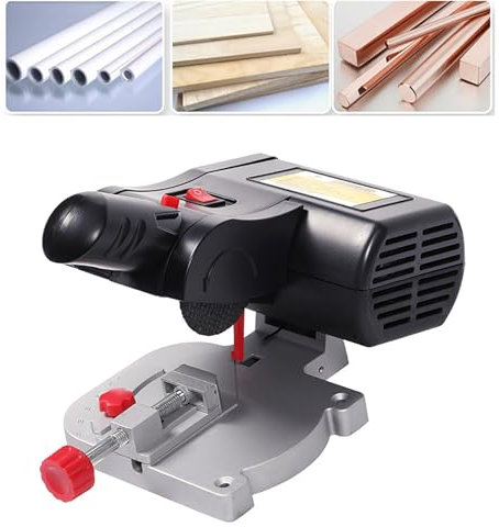 Macchina Taglio dei Metalli da 100 W, Piccolo Strumento Taglio Legno, Dimensione Massima Taglio: 6-12Mm/velocità: 6000 Giri/min/Dimensione Lama Sega: 50 Mmx100 T/Regolazione Taglio 45°, per PVC