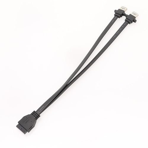 Sehuby Câble USB 3.0 pour carte mère 19 broches vers USB femelle pour boîtier PC, câble plat 30 cm/50 cm/80 cm