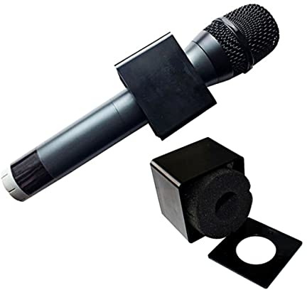 SWOOMEY Schwarze Quadratische Mikrofonstation aus Kunststoff mit Würfelform Werbefähig und Formbeständig für Firmenbesprechungen und Ktv Einsätze