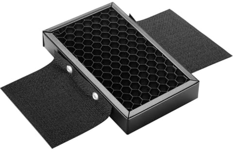 Portable Flash Honeycomb Grid for Camera Flashes, Metal Black | Hook and Loop Fastening, Easy Installation, Light Control Replacement for Compatible Camera Flashes