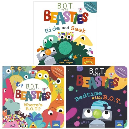 B.O.T And The Beasties Series 3 Books Collection Set (A Hide-and-Seek Lift-the-Flap Book, Where’s B.O.T? & Bedtime with B.O.T)