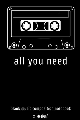 Musik Notizbuch zum Song-Schreiben / Song-Writing, Songtexten / Songtext Schreiben: [120 Seiten weisses blanko Noten-Papier]