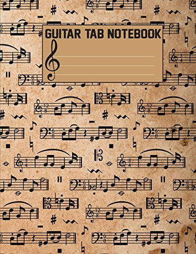 Guitar Tab Notebook: Blank Sheet Music For Guitar (Large Print) 108 Pages With Chord Boxes, Staff, TAB and Lyric - Music Manuscript Paper Vol.4: Blank Sheet Music For Guitar