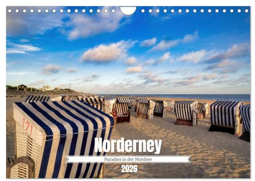 Norderney Paradies in der Nordsee (Wandkalender 2026 DIN A4 quer), CALVENDO Monatskalender: Erlebe das ganze Jahr über die Schönheit der Ostfriesischen Insel Norderney. (CALVENDO Natur)