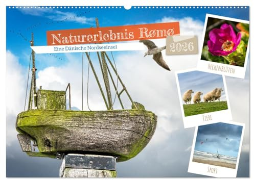 Naturerlebnis Rømø (Wandkalender 2026 DIN A2 quer), CALVENDO Monatskalender: Tauche ein in die malerische Landschaft der Dänischen Nordseeinsel und ... Natur verzaubern. (CALVENDO Orte)