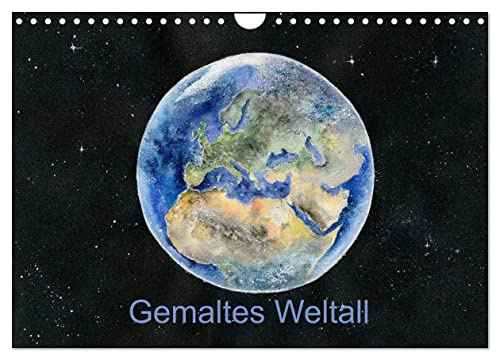 Gemaltes Weltall (Wandkalender 2026 DIN A4 quer), CALVENDO Monatskalender: Handgemalte Bilder vom Weltall (CALVENDO Kunst)