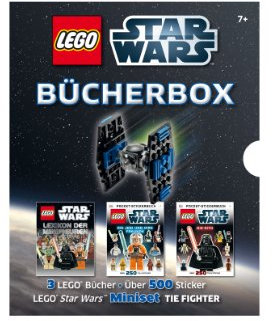 LEGO Star Wars Bücher-Box: 3 LEGO Bücher - Über 500 Sticker - LEGO Star Wars Miniset TIE Fighter: Star Wars - Lexikon der Minifiguren; Star Wars - ... Sticker - LEGO Star Wars Miniset TIE Fighter