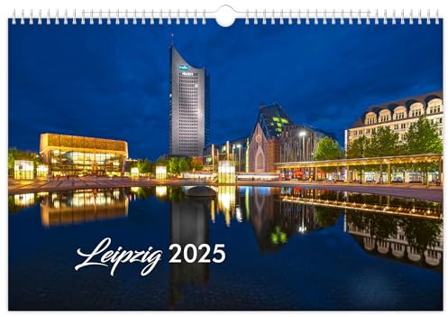 Kalender Leipzig 2025 | 45 x 30 cm | weißes Kalendarium