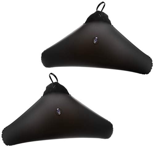 WENKO Kleiderbügel Deep Black 2er Set - Bügel, 2er Set, aufblasbar, Polyethylen-Vinylacetat, 42.5 x 22 cm, Schwarz